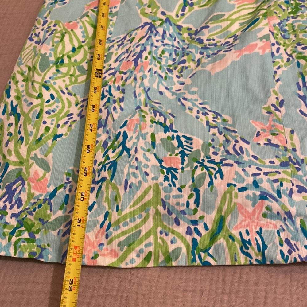 Lilly Pulitzer Vibrant Blue and Green Mini Dress. Size 2 - Picture 6 of 9